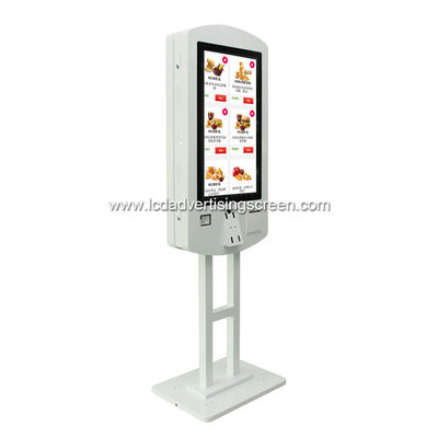 FCC Double Sided 32 Inch LCD Self Ordering Kiosk For Restaurant