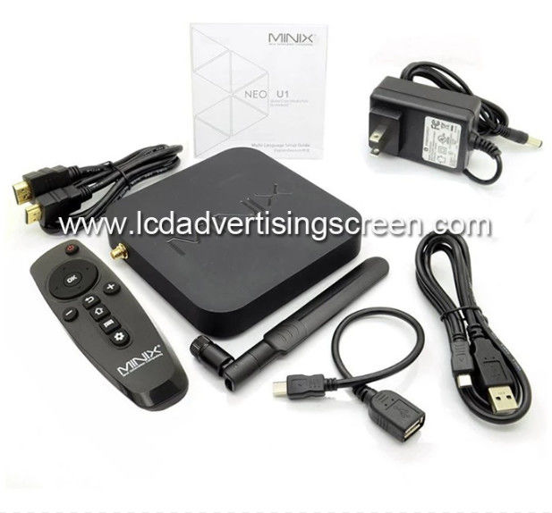 LCD Media Advertising Equipment Player Box Free Installation Indoor or Outdoor