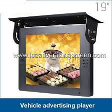 Taxi or Bus Advertising Screen / Car Lcd Monitor Flat Screen Pc 1366*768 Resolution