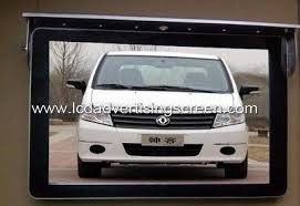 Taxi or Bus Advertising Screen / Car Lcd Monitor Flat Screen Pc 1366*768 Resolution