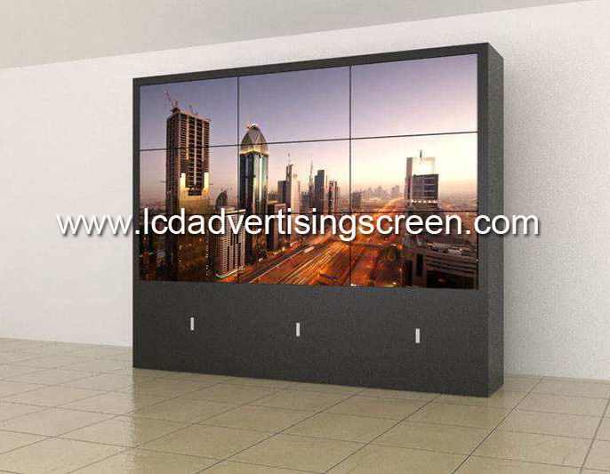 50 Inch Cabinet Floor Standing Lcd Video Screen Tv Wall With Splicer 8mm Bezel Size