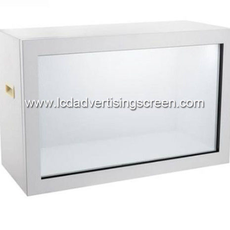 Glass Transparent LCD Display Box 65 Inch Refrigerator White Show Case Display