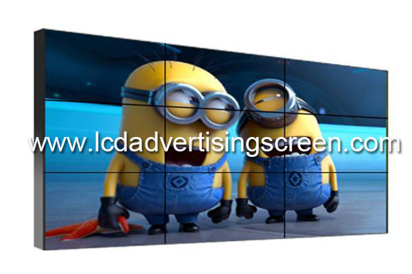 Indoor Samsung Lcd Video Wall 65'' Ultra Narrow Bezel Size Wall Mounted Metal Case