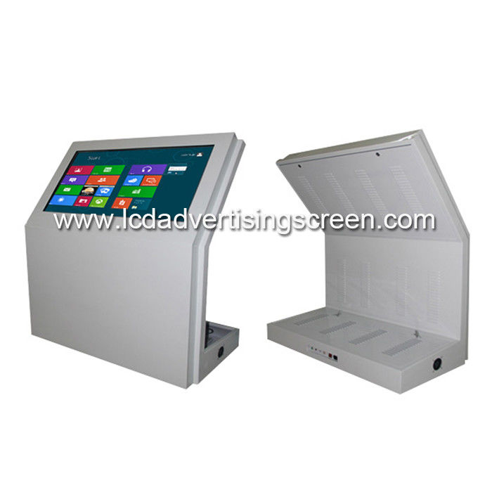 55 Inch LibraryLCD Touch Screen Information Checking Station Display Stand