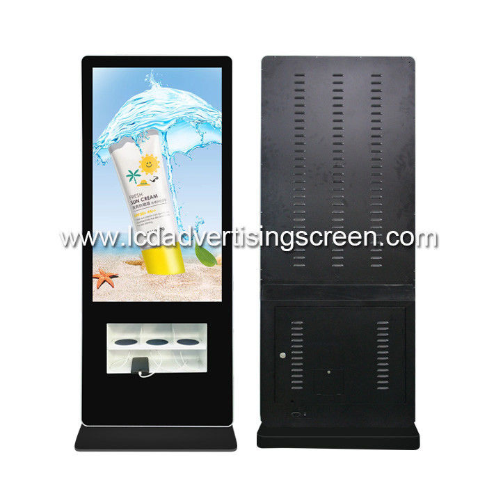 Floor Standing Lcd Advertising Display Cable Phone Charging Wifi Advertising Screen