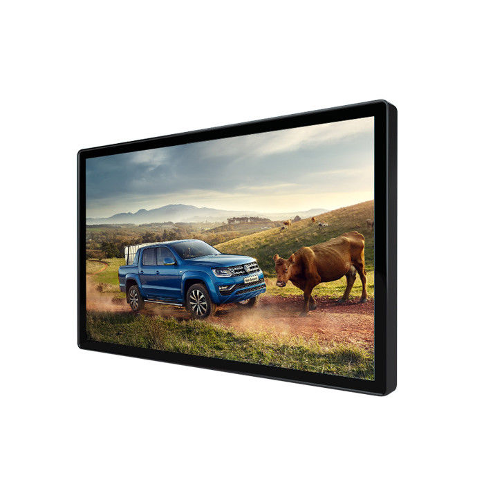 Super Thin Wall Mounted LCD Advertising Screen With Remote Control System