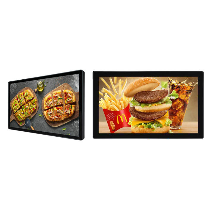 Super Thin LCD Advertising Screen 55 Inch Wall Mounted For Restaurant