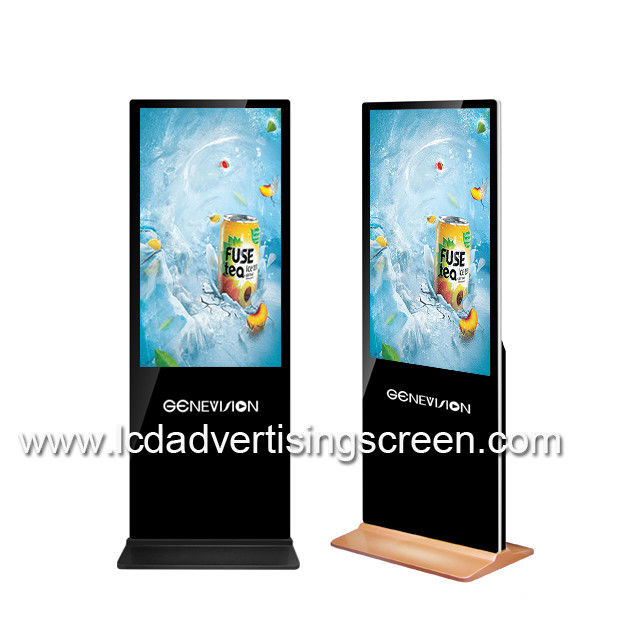 55 Inch Standing LCD Advertising Display Full HD With Brightness 450 Nit
