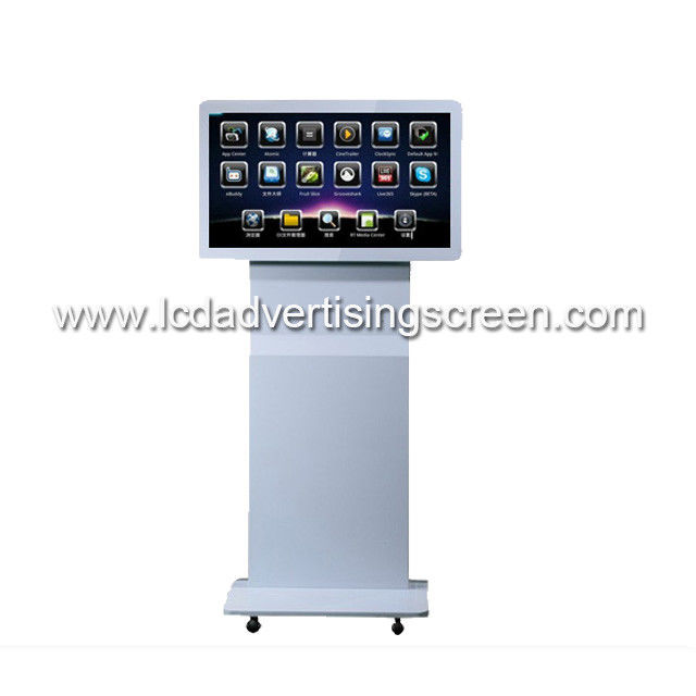 32 Inch Rotate Android LCD Touch Screen Display LCD Totem Monitor With Wheels