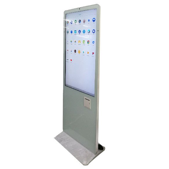 White LCD Touch Screen Display 49 Inch Nano Touch Screen Kiosk With 8MP Camera
