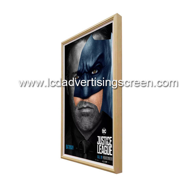 Wooden Frame LCD Advertising Screen Wall Mounted Digital Signage Android System