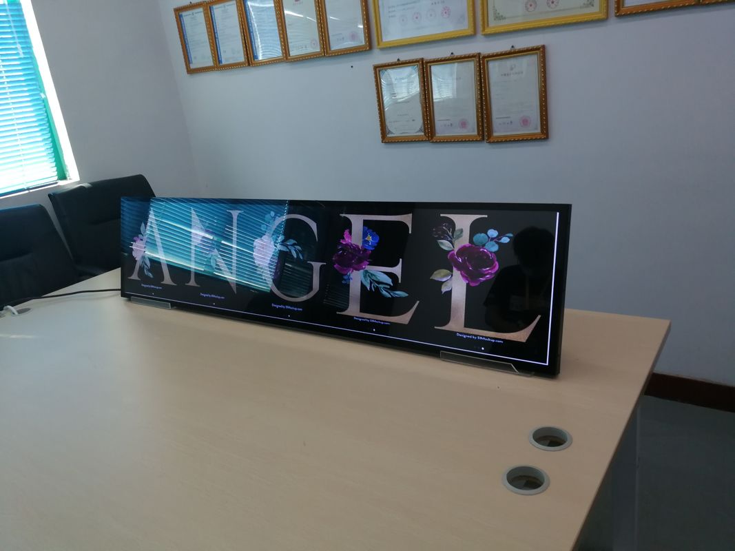 Piano Stretched Display 1920 * 450 Resolution Cut 1/3 From 55 Inch Screen 49.5 Inch Black Frame