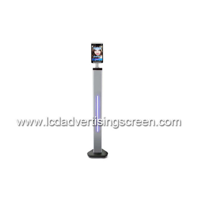 Floor Stand Or Desktop 8 Inch Android LCD Advertising Screen Temperature Detector With Led Light One Year Warranty