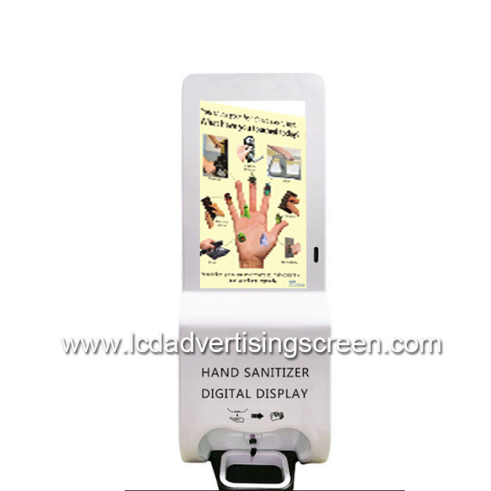 TFT Type 21.5inch Lcd Android Kiosk With Automatic Hand Sanitizer Dispenser 1 Year Warranty With LAN Port Or Wifi