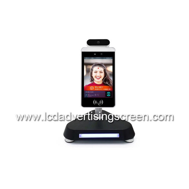 Floor Stand Or Desktop 8 Inch Android LCD Advertising Screen Temperature Detector With Led Light One Year Warranty