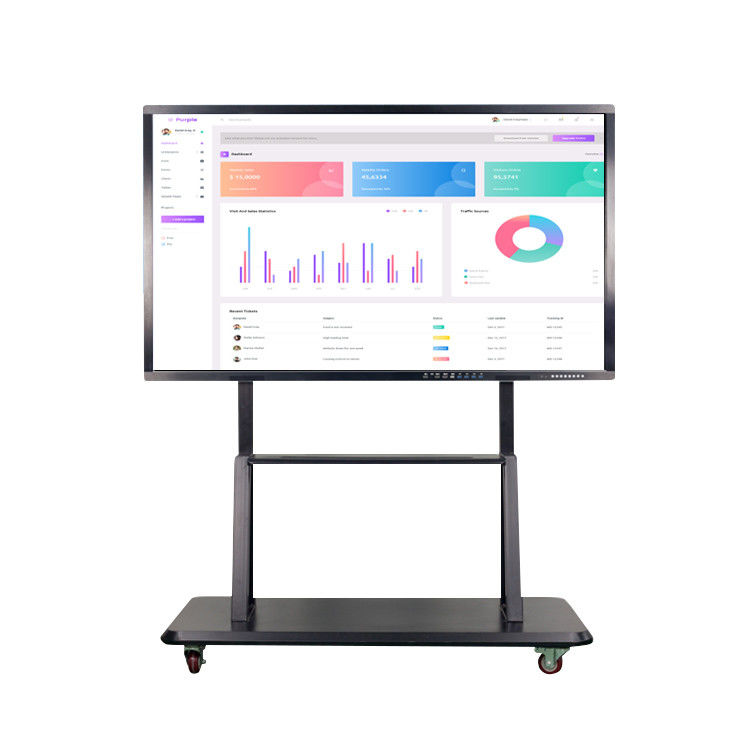 Interactive 75" 4K 118W 350nits LCD Touch Screen Display