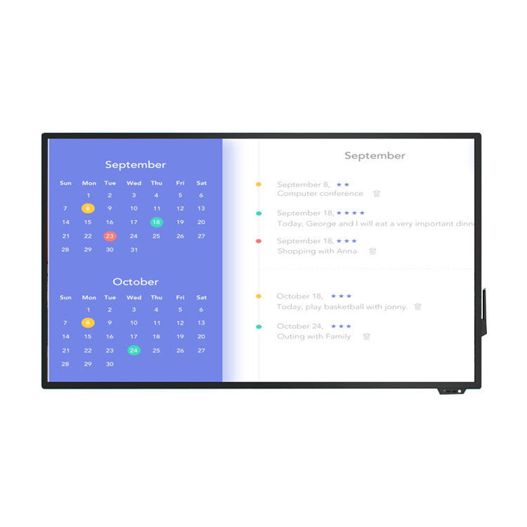 65 Inch Infrared Touch Screen Interactive Whiteboard With Dual System