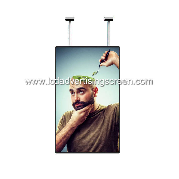 Ceiling Mounted Ultra Slim One Side LCD Advertising Screen