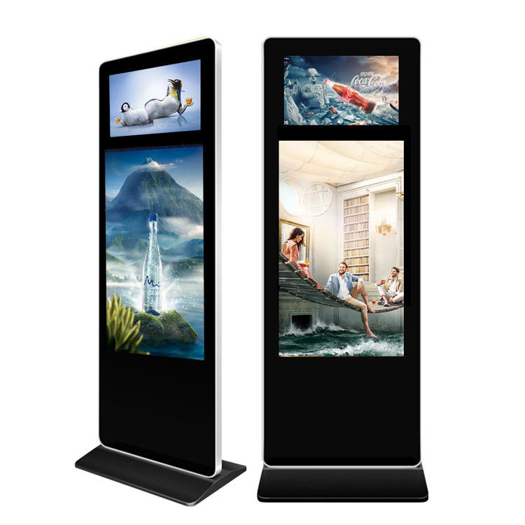 Double Screen Floor Standing Advertising Display For Shopping Mall