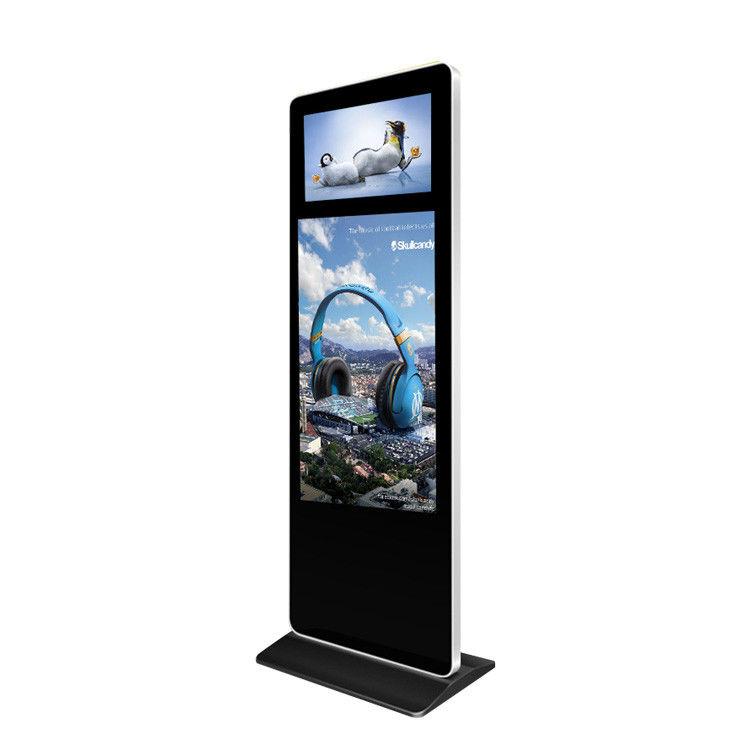 Double Screen Floor Standing Advertising Display For Shopping Mall