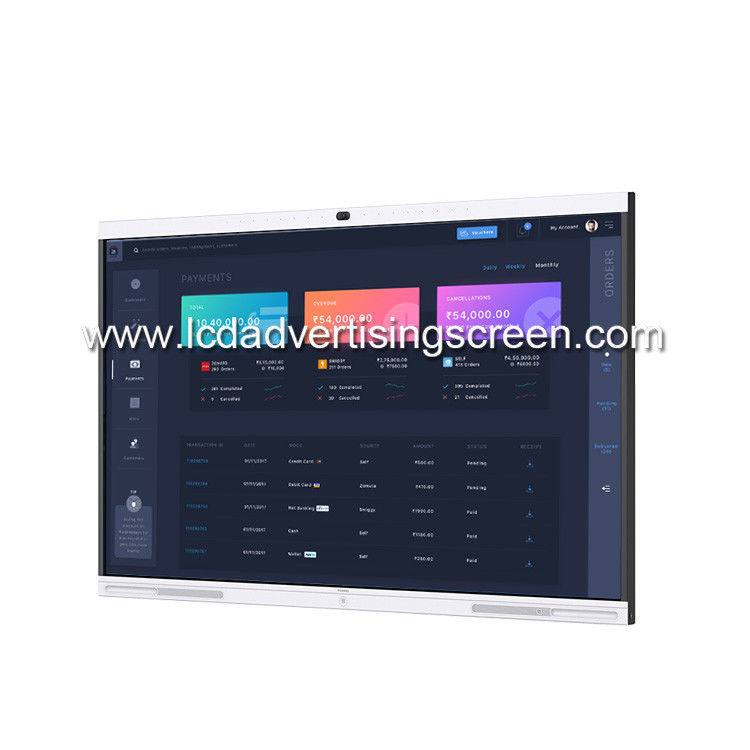 400 Nits 55 Inch Touch Screen Smart Board Interactive Whiteboard