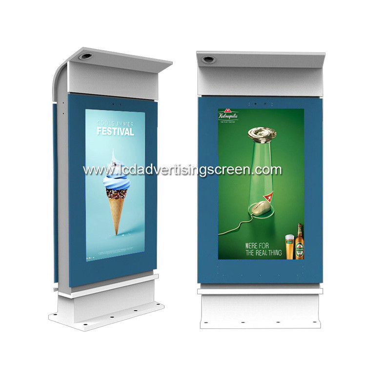 IP55 2000cd/m2 Waterproof Outdoor Digital Signage With Rain Cover