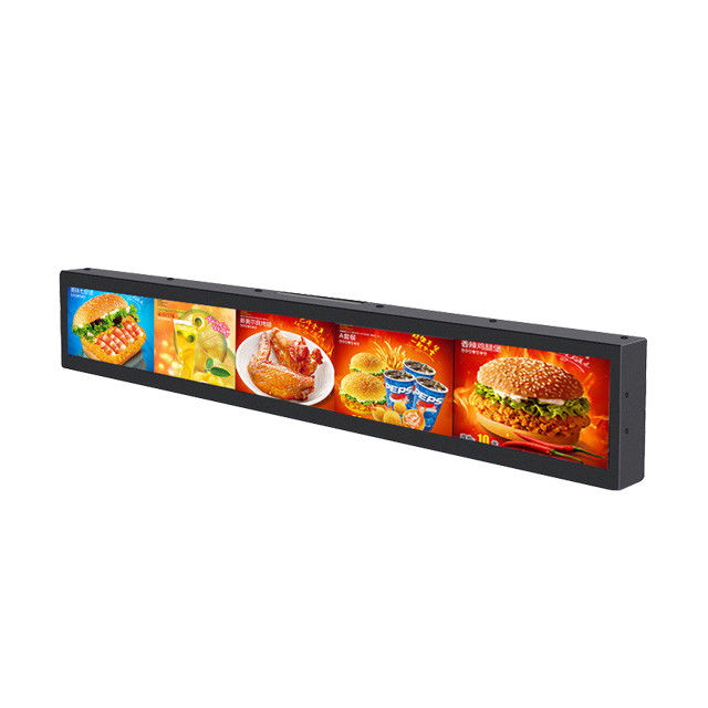 Aluminum Frame 24 Inch Stretched Bar LCD Display With WiFi Monitor Version