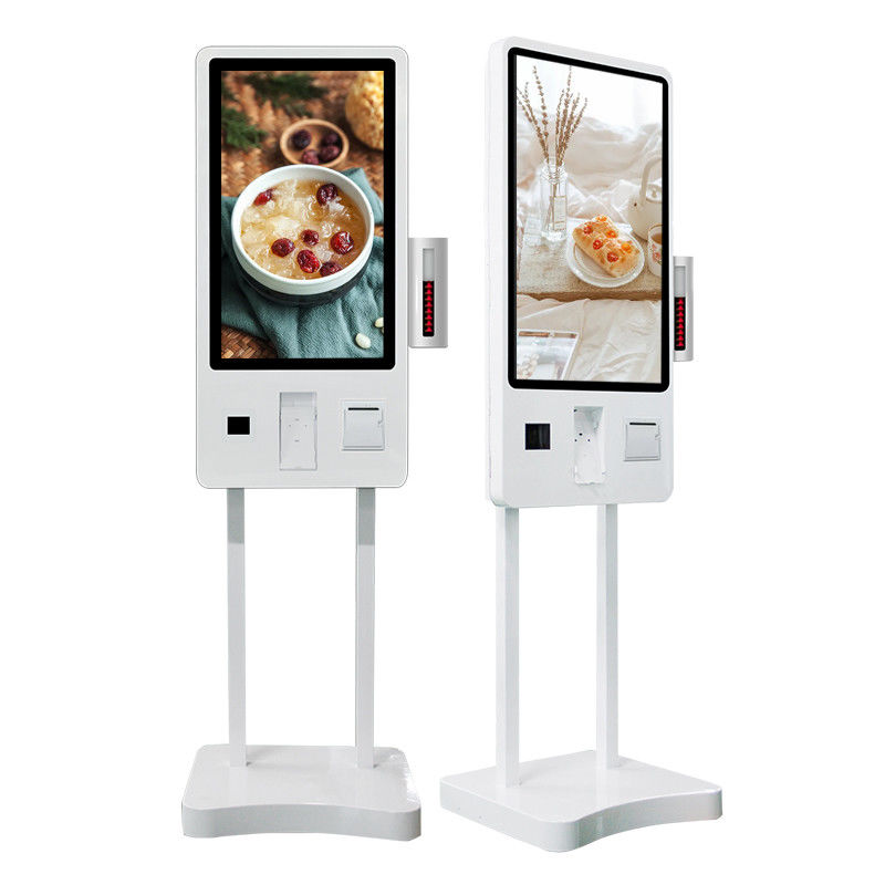 400cd/m2 Touch Screen Self Service Ordering Kiosk With Wireless Pager