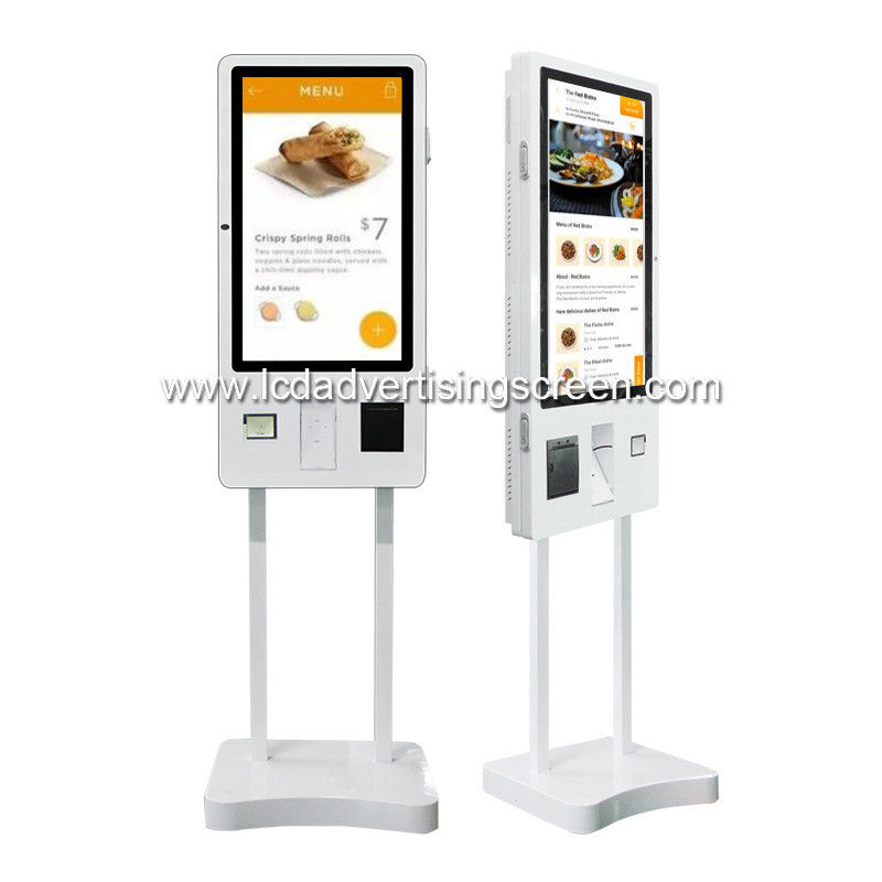32inch Finger Touch Restaurant Digital Signage With Left Side 5MP Camera