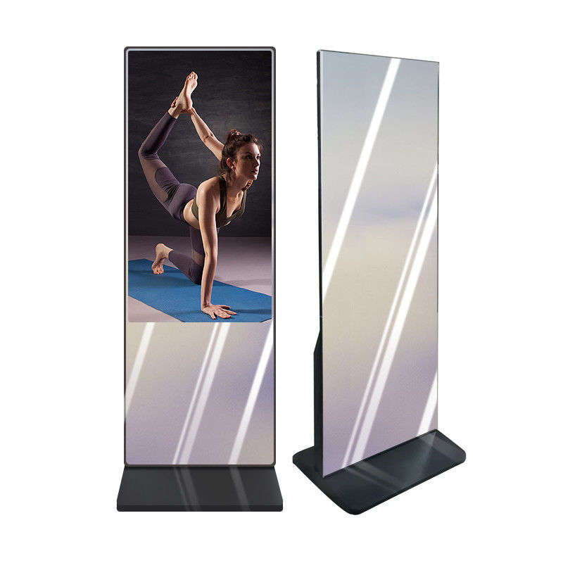 43in Floor Standing fitness mirror Android 7.1 Lcd Advertising Display Screen 500cd/M2