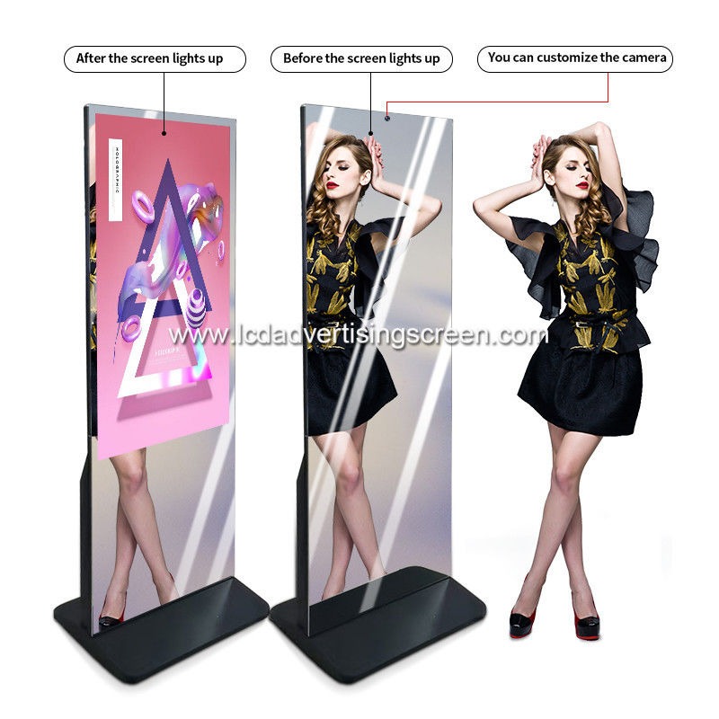 300Cd/M2 Fittness Advertising Mirror Kiosk Display Video Player