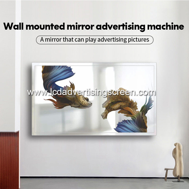 43In Smart Mirror 500cd/M2 Wall Mounted Advertising Display Alu Edge