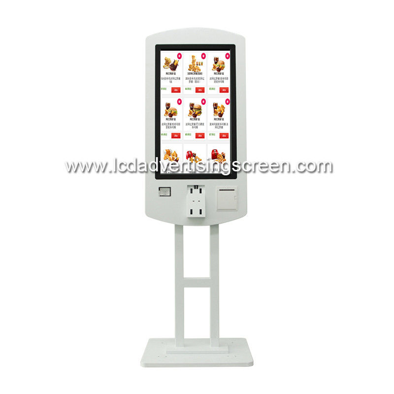 Dual Screen Digital TFT Restaurant Ordering Machine With QR Scanner Printer