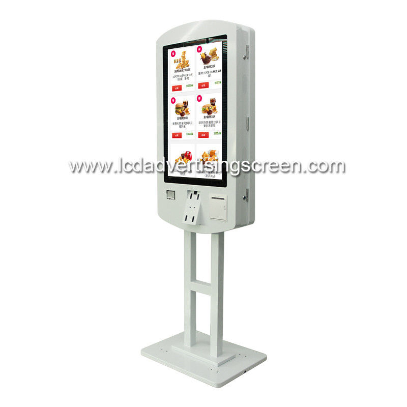 Dual Screen Digital TFT Restaurant Ordering Machine With QR Scanner Printer