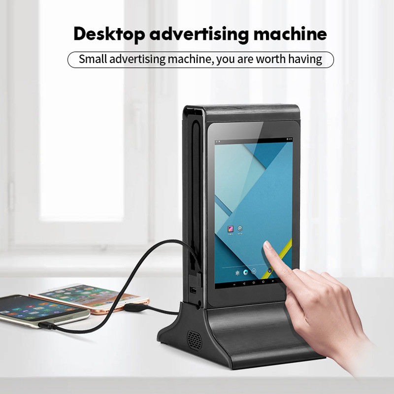 ABS Plastic 8 Inch USB Wire Mobile Charging Kiosk RK3128 CPU