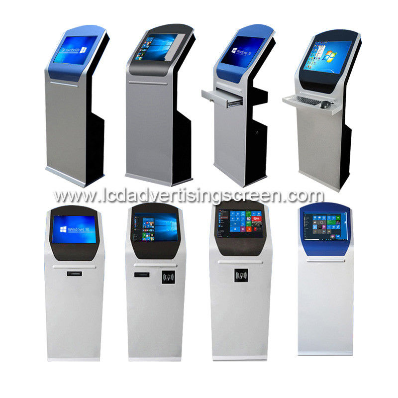 Ergonomic Self Service Touch Screen Kiosk 1920x1080P With Printer And Keyboard