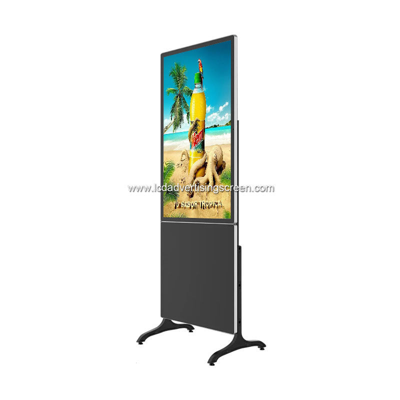 43" Floor Standing LCD Touch Screen Kiosk With Wheels