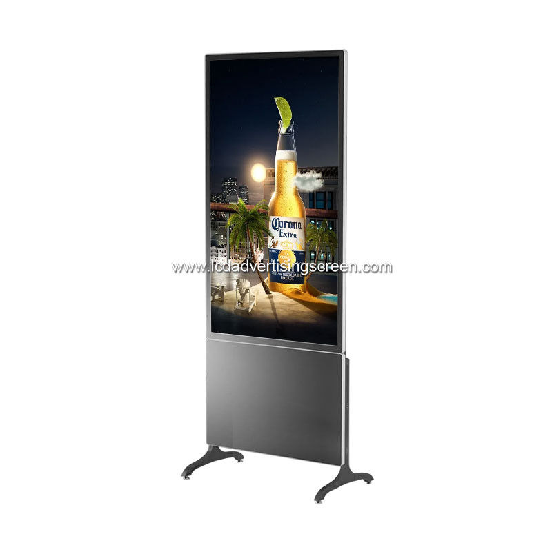 43" Floor Standing LCD Touch Screen Kiosk With Wheels