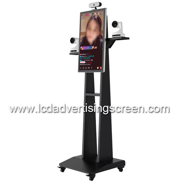 21.5 Inch AIO Ultra Slim Floor Standing Kiosk With Tempered Glass
