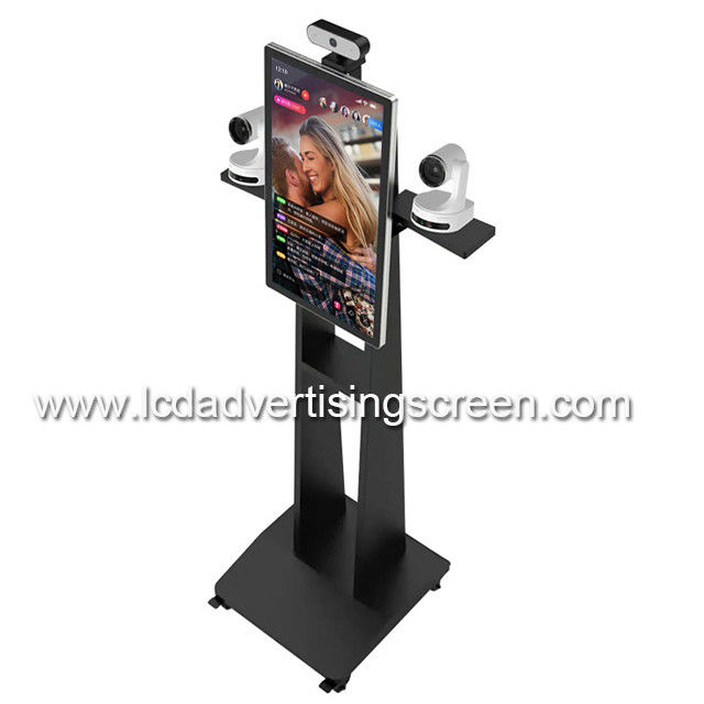 21.5 Inch AIO Ultra Slim Floor Standing Kiosk With Tempered Glass