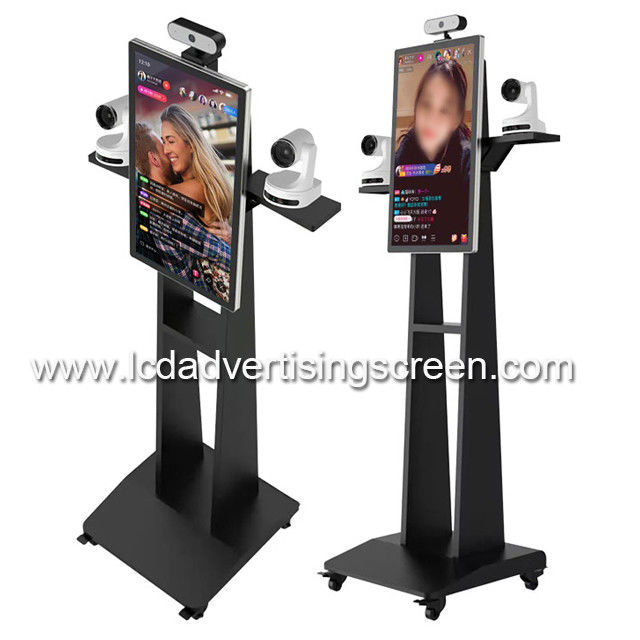 21.5 Inch AIO Ultra Slim Floor Standing Kiosk With Tempered Glass