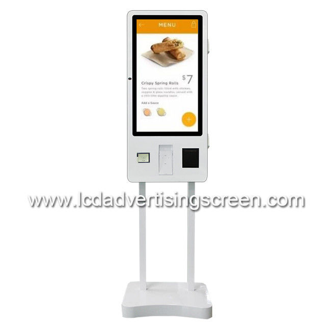 Capacitive Touch  32inch Self Service Payment Kiosk Built With Front Camera