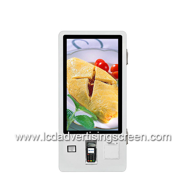 Self Service TFT LCD Floor Standing Kiosk 1920x1080 With Folding Table