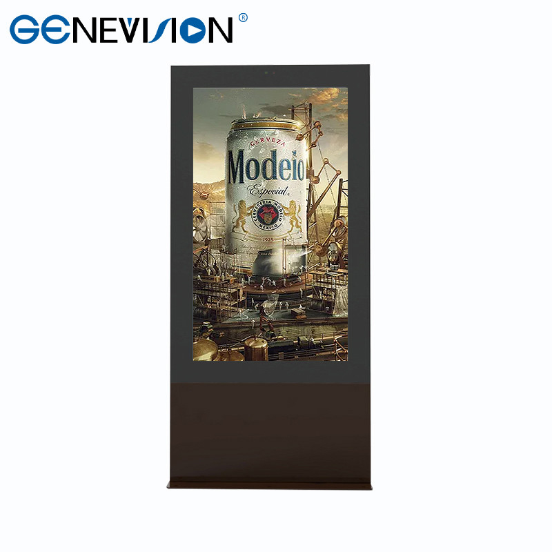 IP65 Outdoor Advertising Kiosk For Station Standing 65 Inch Screen