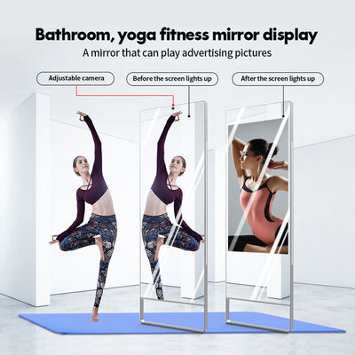 Mirror Infrared Lcd Advertising Display Motion Sensor Fitness 43 Inch
